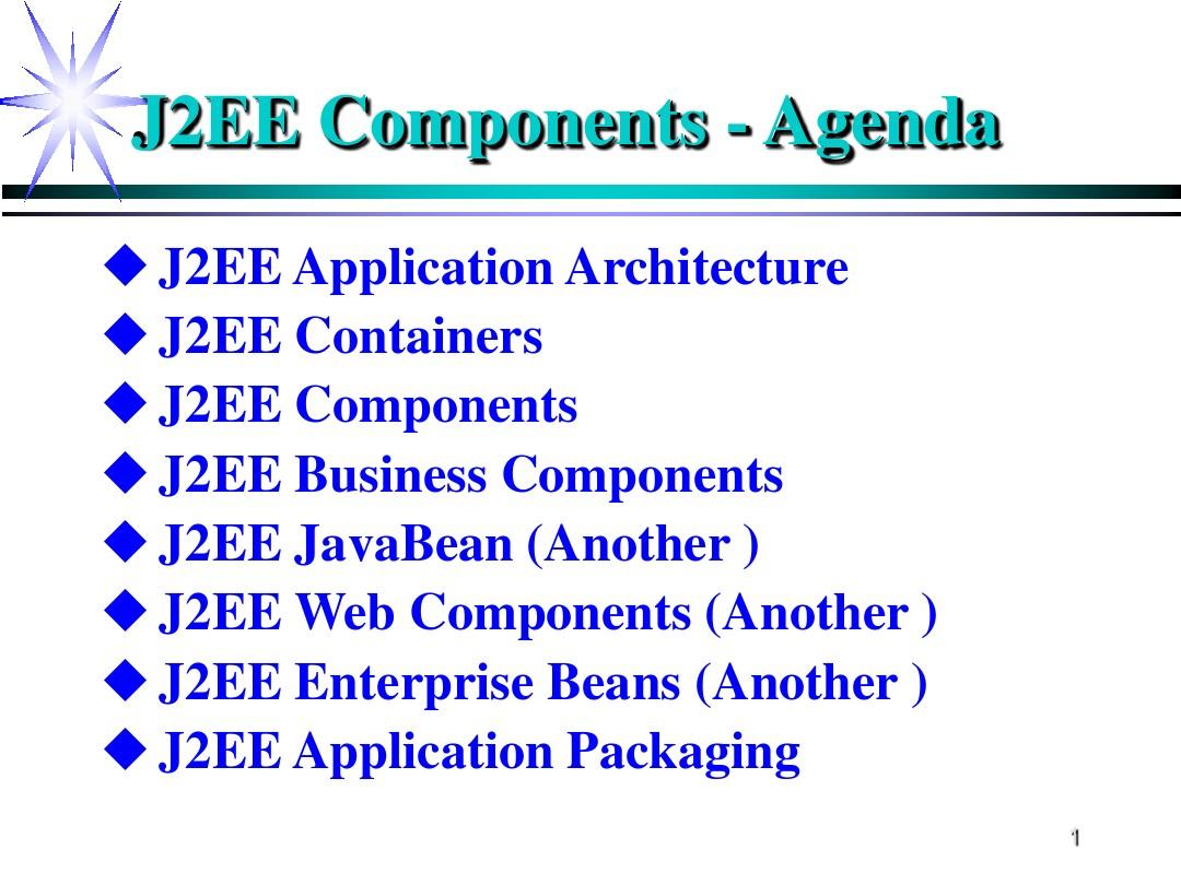 中间件技术Chapter05 -- J2EE Components