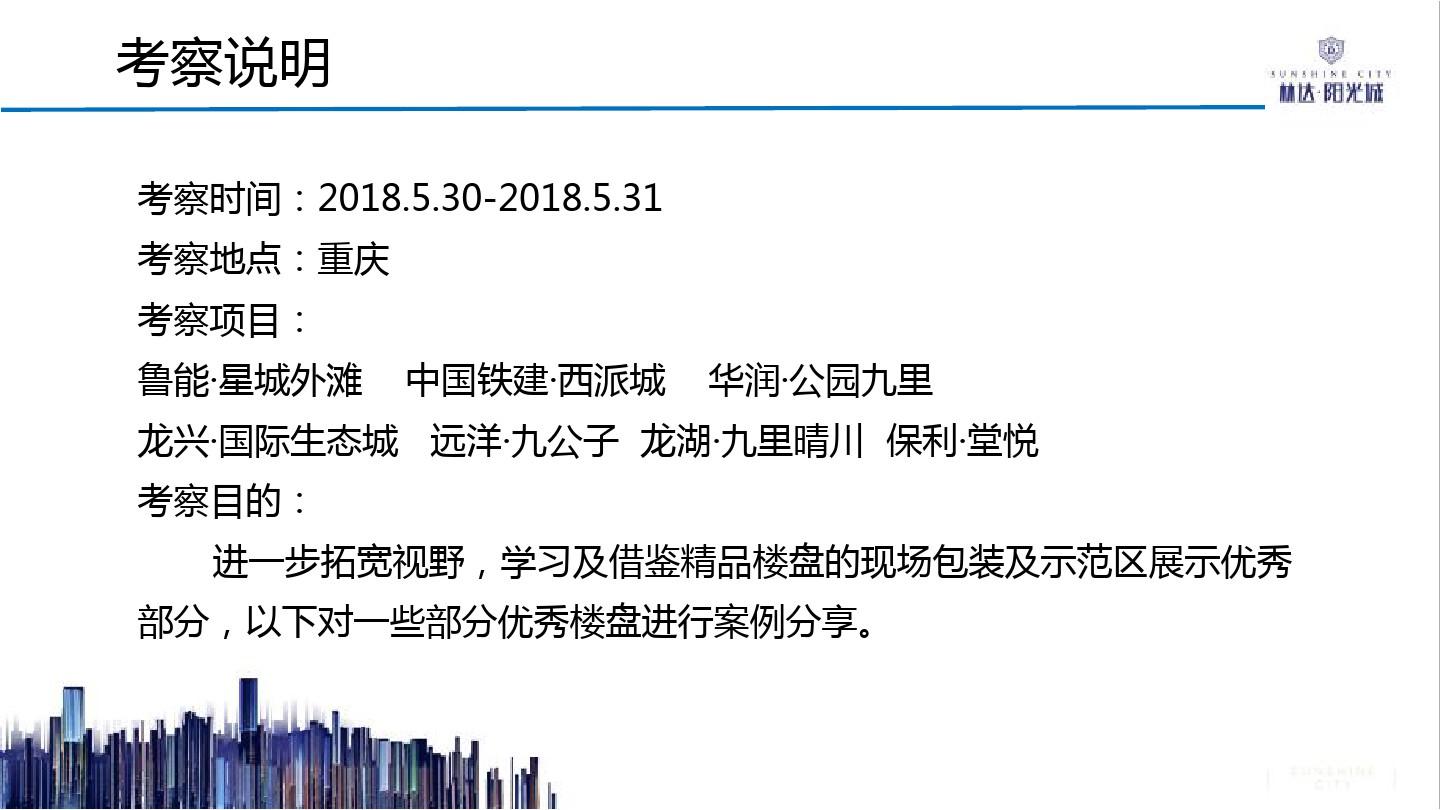 重庆房地产项目考察学习报告