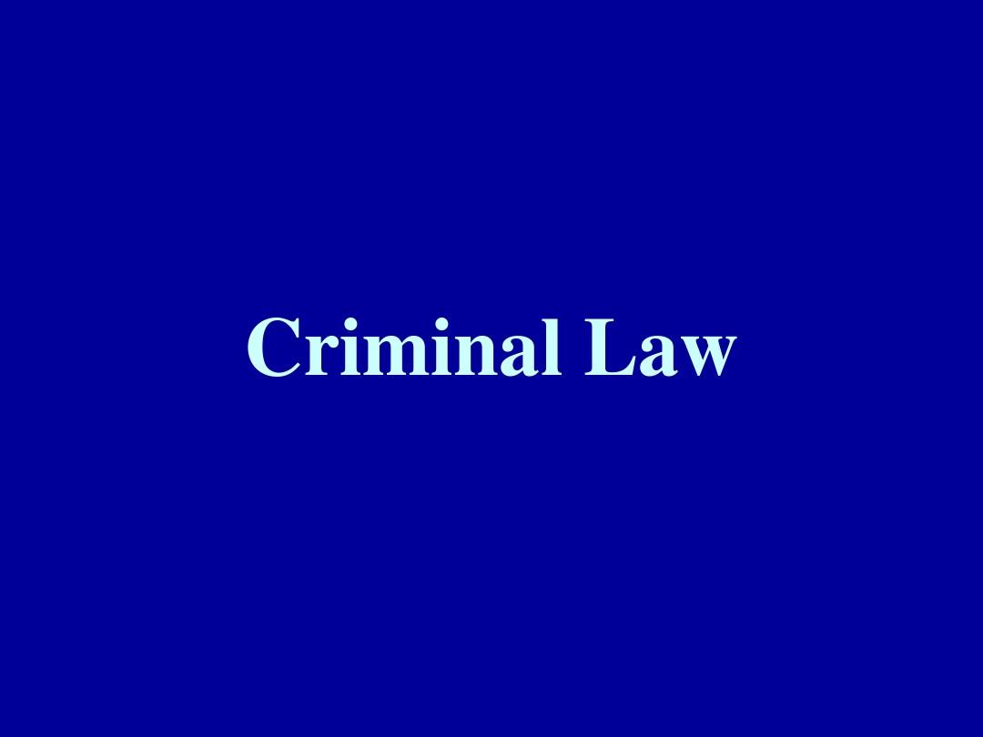 1班criminal law1