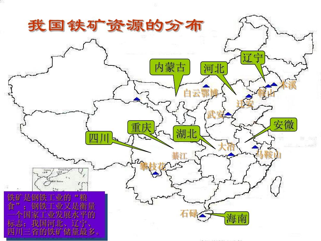 中国能源资源分布地图