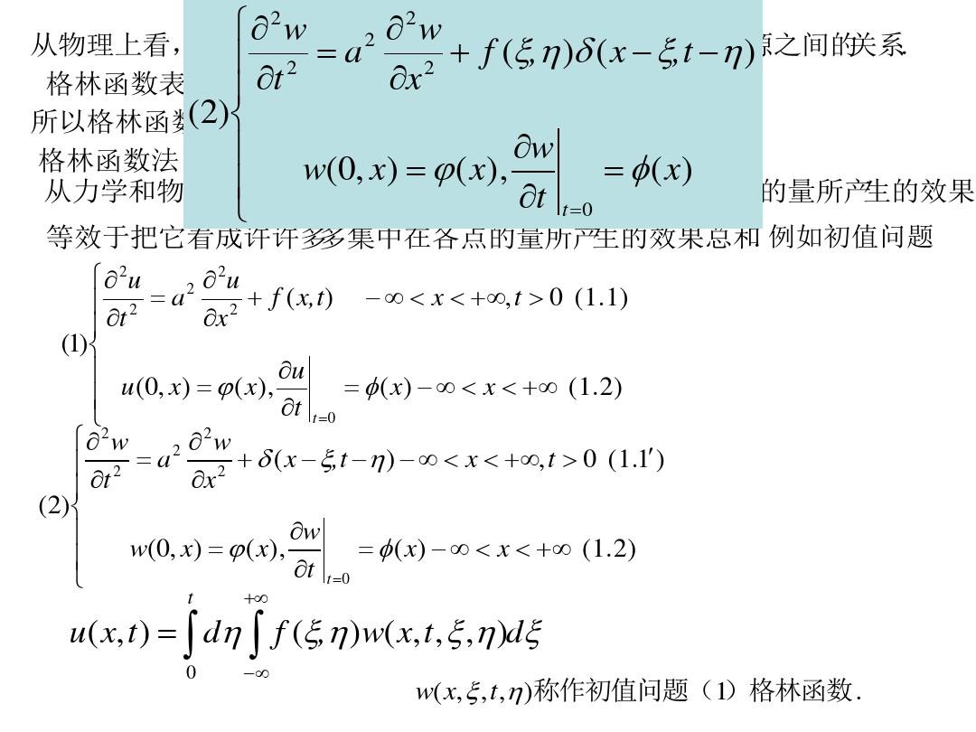 数学物理方程第四章 格林函数法简化