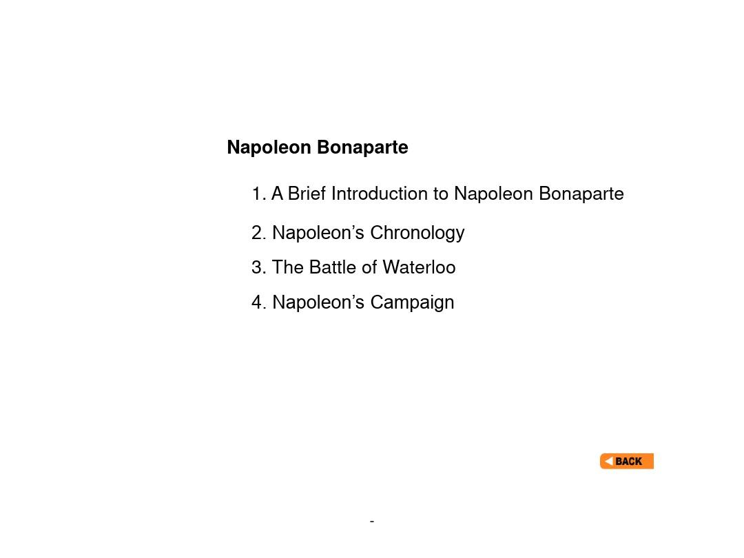 拿破仑简介英语