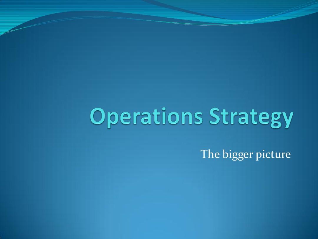 PGBS0123 L2 Operations Strategy