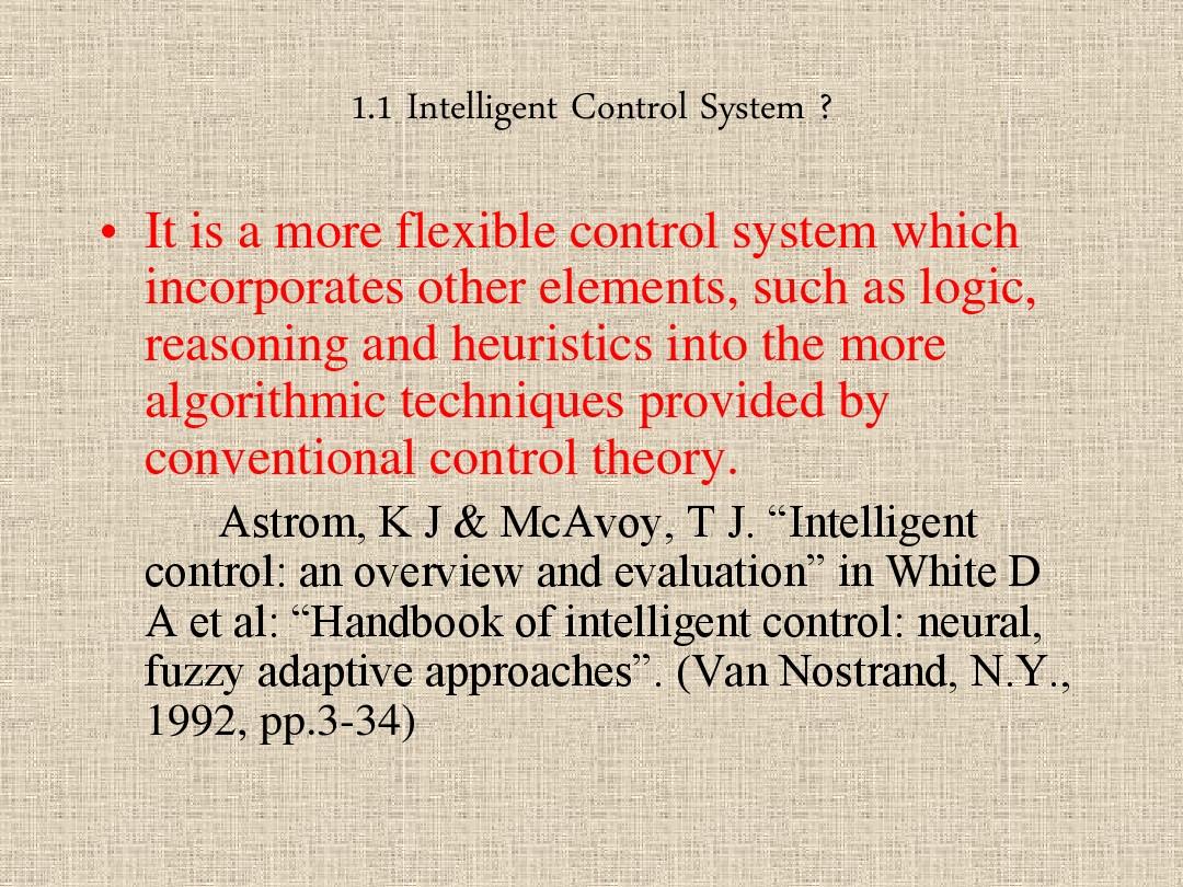 智能系统与智能控制