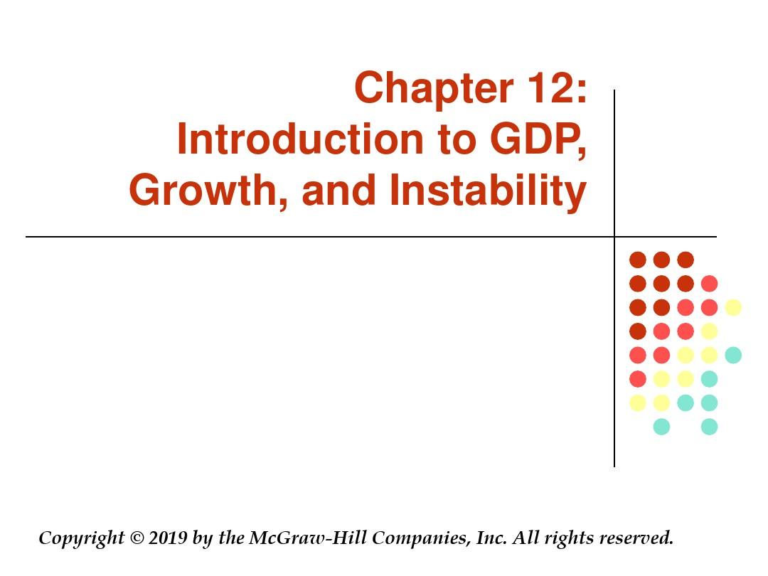 Chapter 12 Introduction to GDP, Growth, and Instability12章介绍了GDP增长,与不稳定,38页PPT