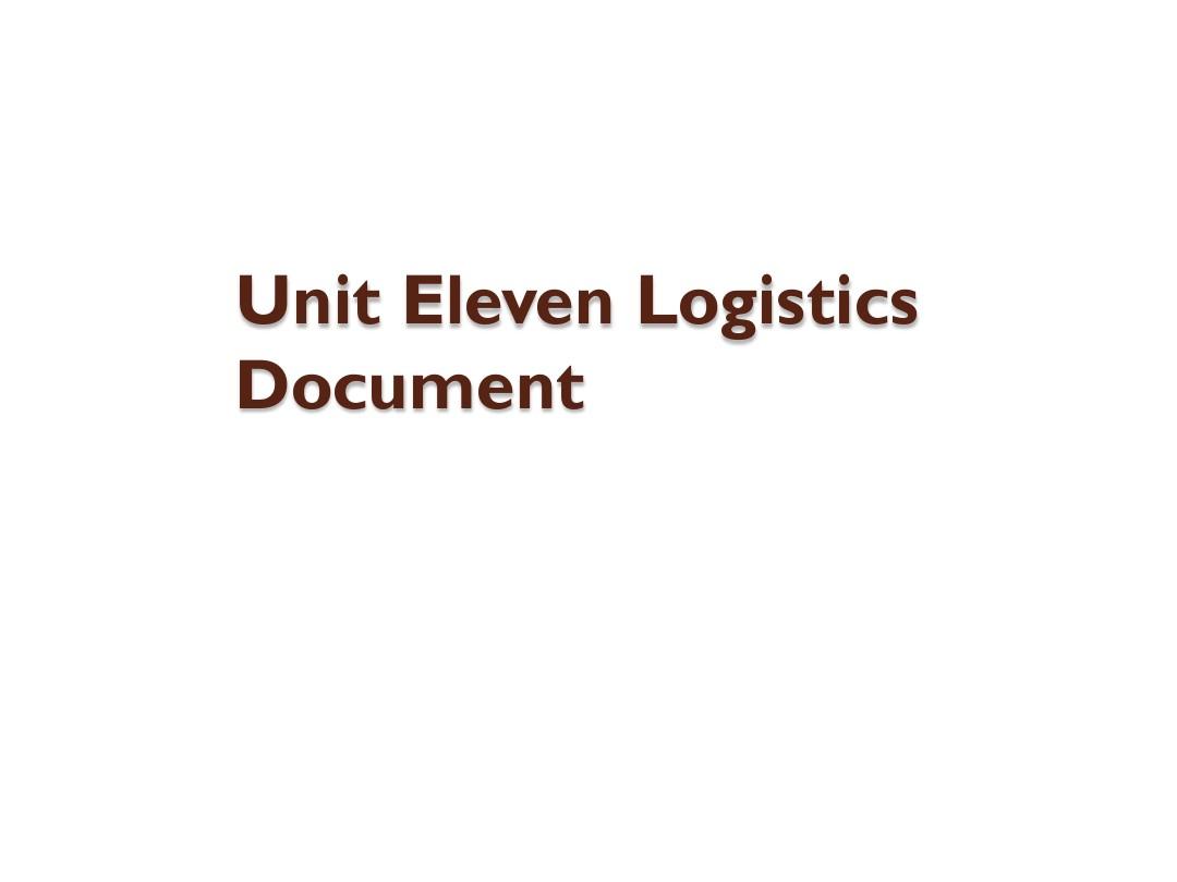物流英语Unit Eleven Logistics Document