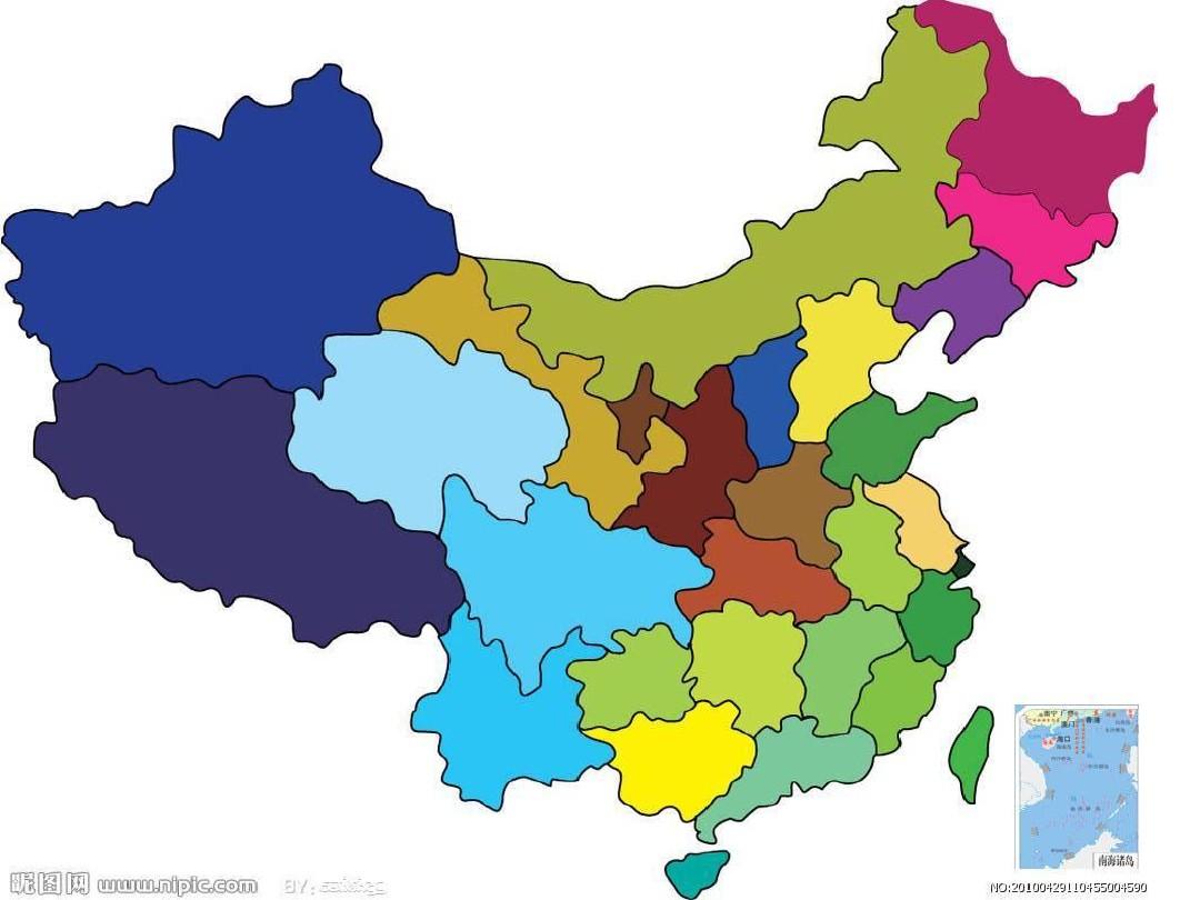 中国行政区空白图
