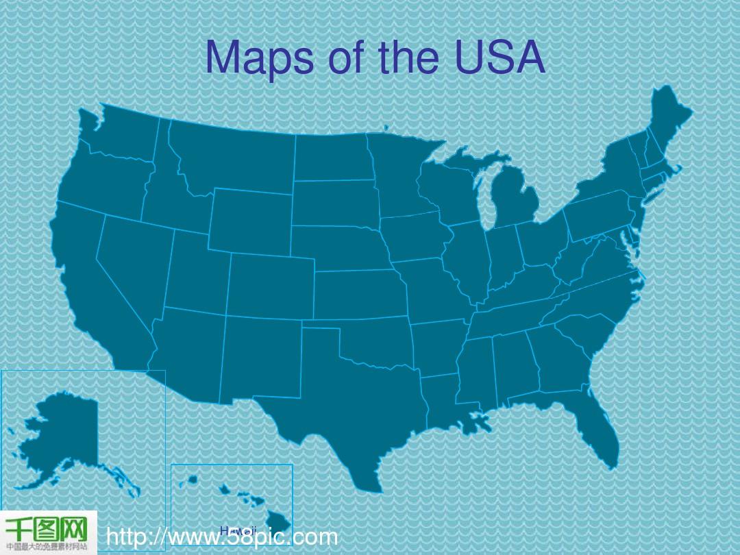 美国的PPT模板PPT的地图