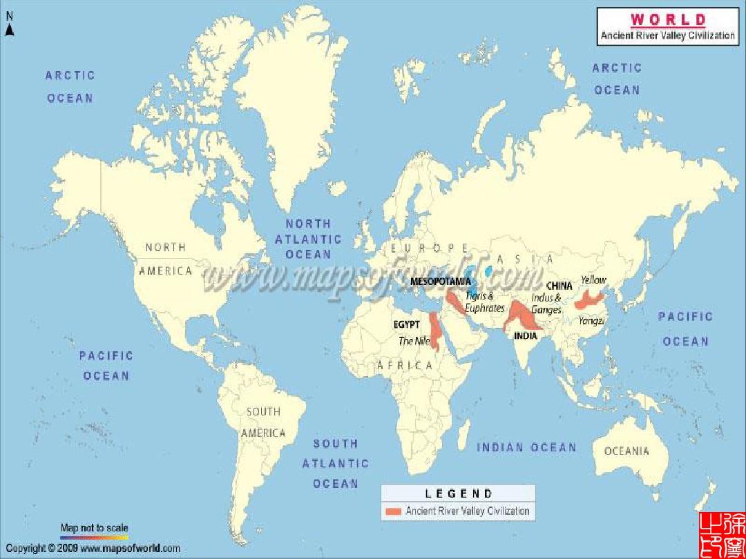 四大文明古国地图
