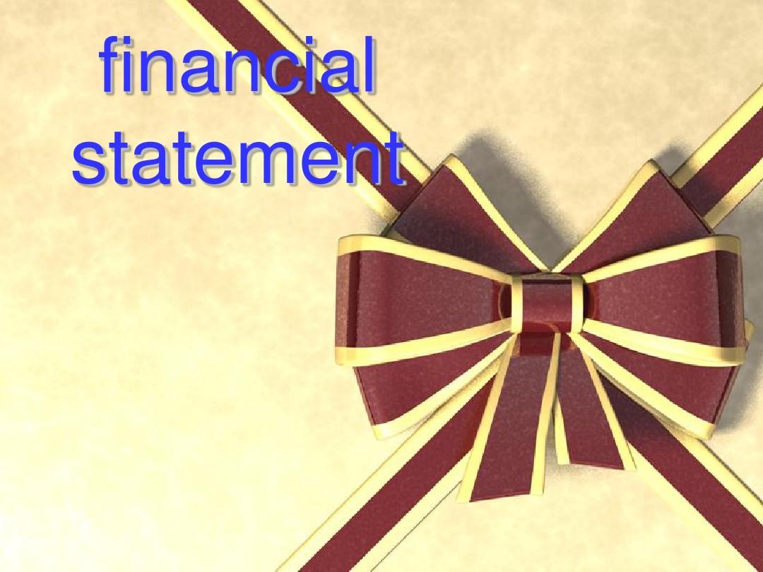 presentation 商务英语financial statement