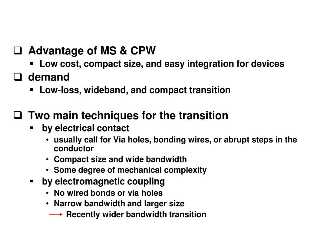 Microstrip to CPW transition