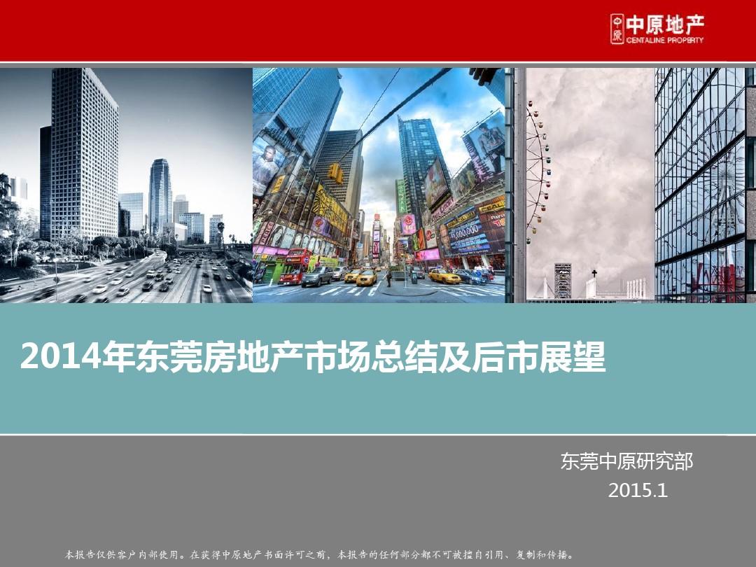 东莞中原：2014年东莞房地产市场总结及后市展望分析报告(客户版)
