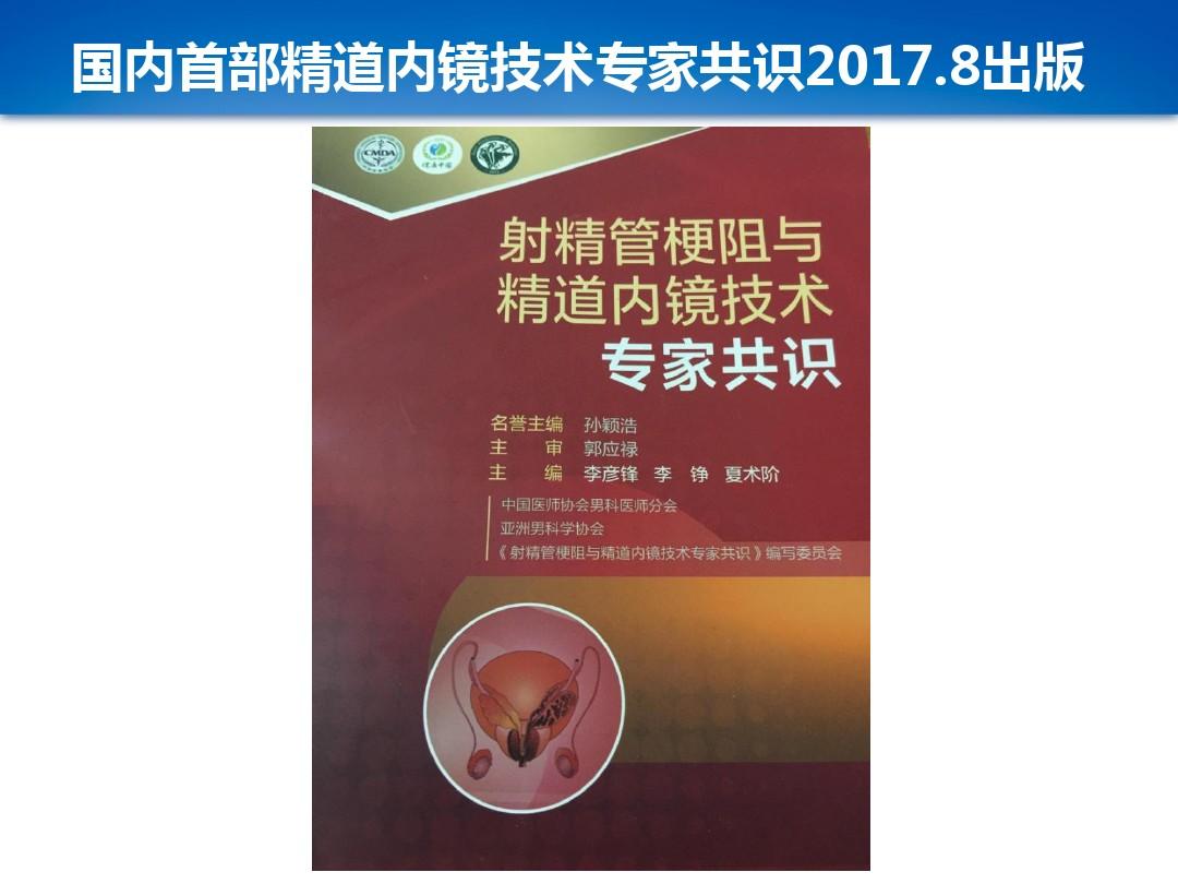射精管梗阻及精道内镜技术共识解读2018.5.6上海论坛
