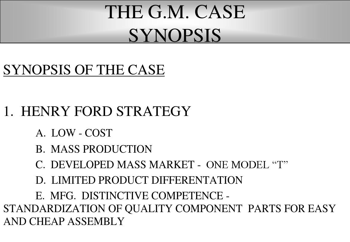 The GM Case