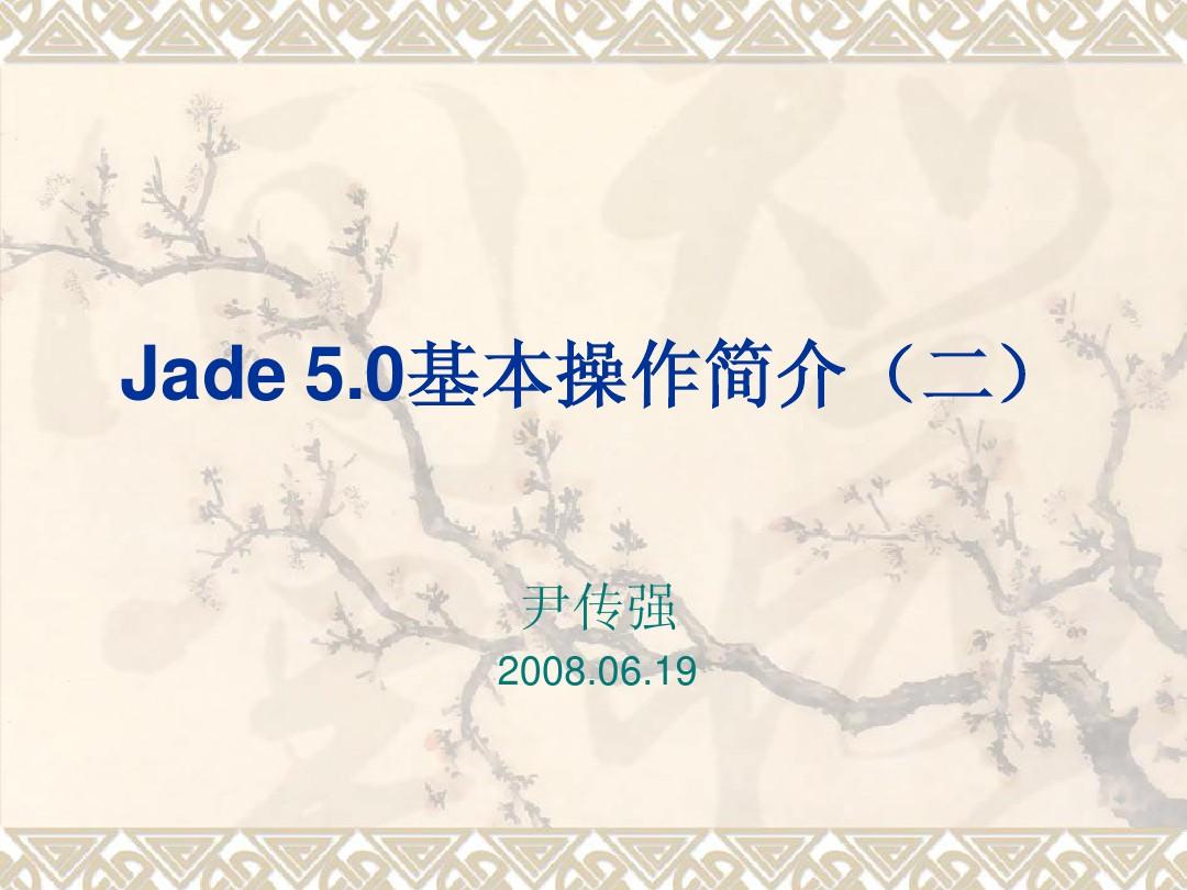 Jade 5.0基本操作简介(二)