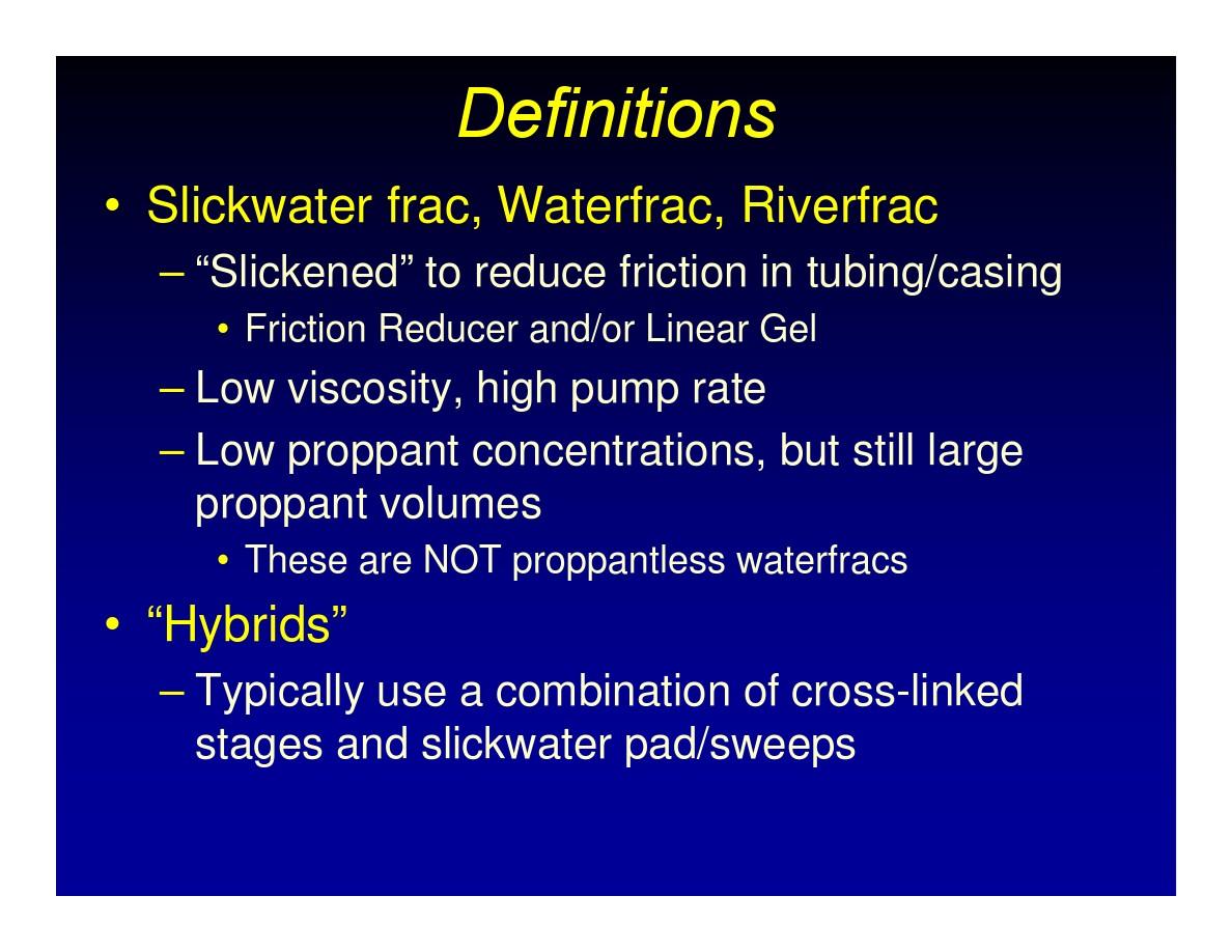 Slickwater Fracturing