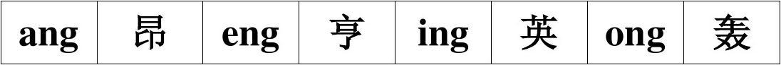 最新小学汉语拼音声母表韵母表